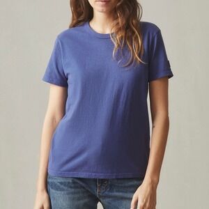 NWOT American Giant Women's Vintage Crew Tee L Blue Short Sleeve Casual